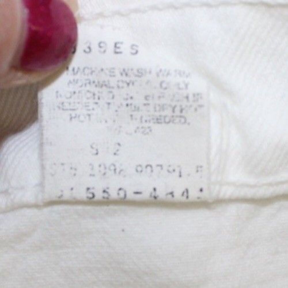 Vintage Levi’s 550 White Denim Jeans 38x30 Baggy Y2K Made In‎ The USA - Picture 10 of 12